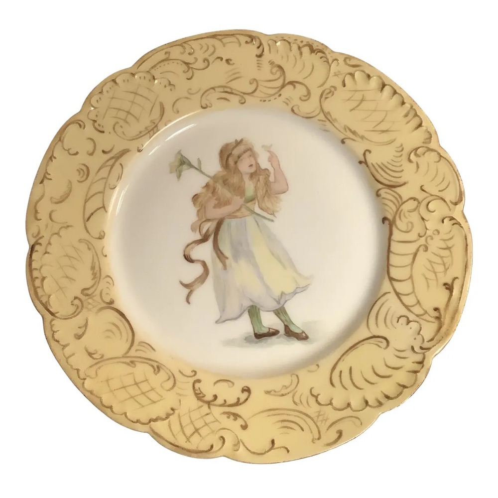 Haviland & Co. Limoges Hand Painted Fairy Plate